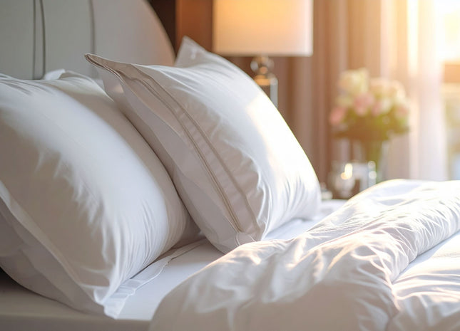 Sleep City "Cosmopolitan 300TC Sateen" Hotel Bed Linen in Antique White