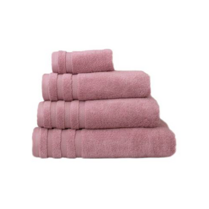Linen Obsession "Zero Twist" Bath Towels Collection in Pink