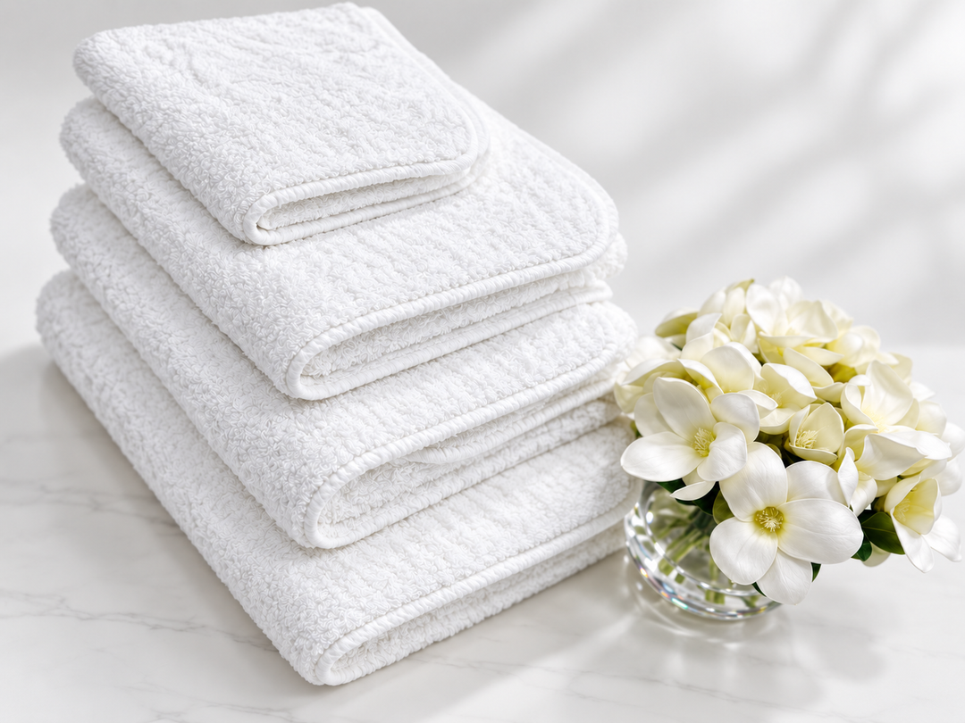 Linen Obsession "Ritual" Towels in White