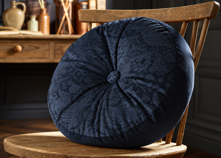 William Morris At Home "Strawberry Thief" Circular Decorative Cushion
