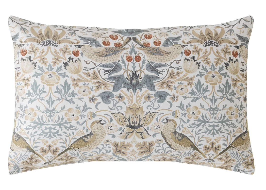 William Morris At Home "Strawberry Thief Hessian" Duvet Cover Set