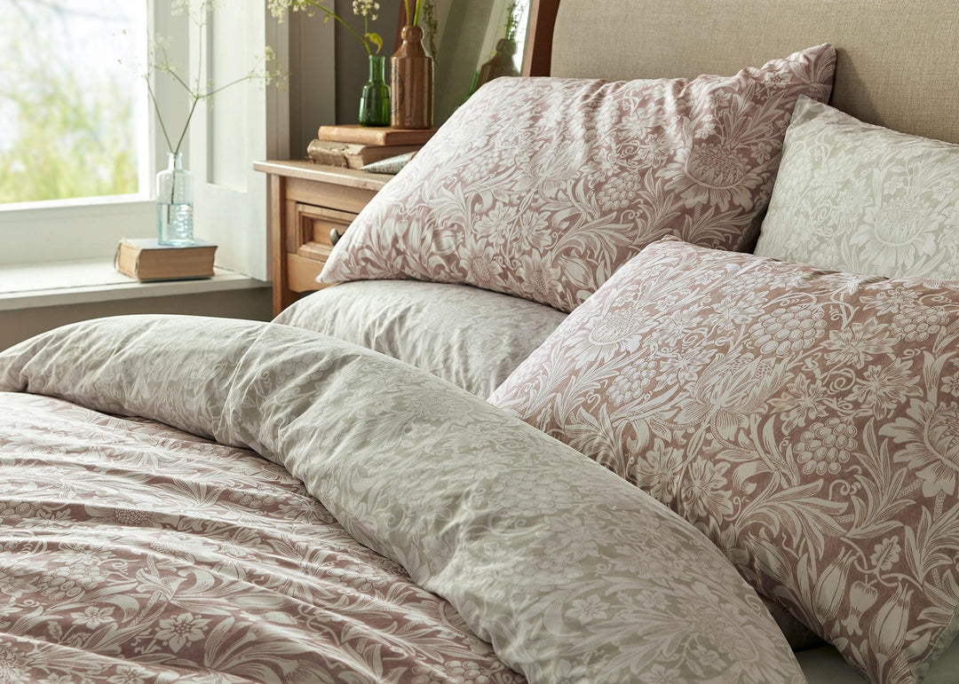 William Morris At Home "Sunflower" Duvet Cover Set in Clay