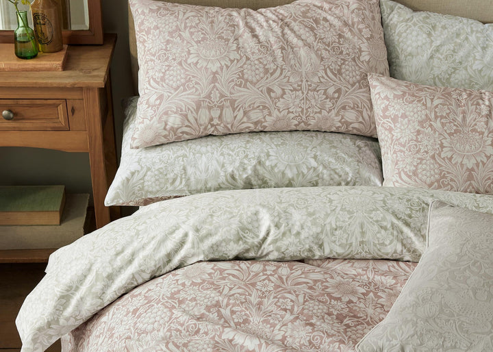 William Morris At Home "Sunflower" Duvet Cover Set in Clay