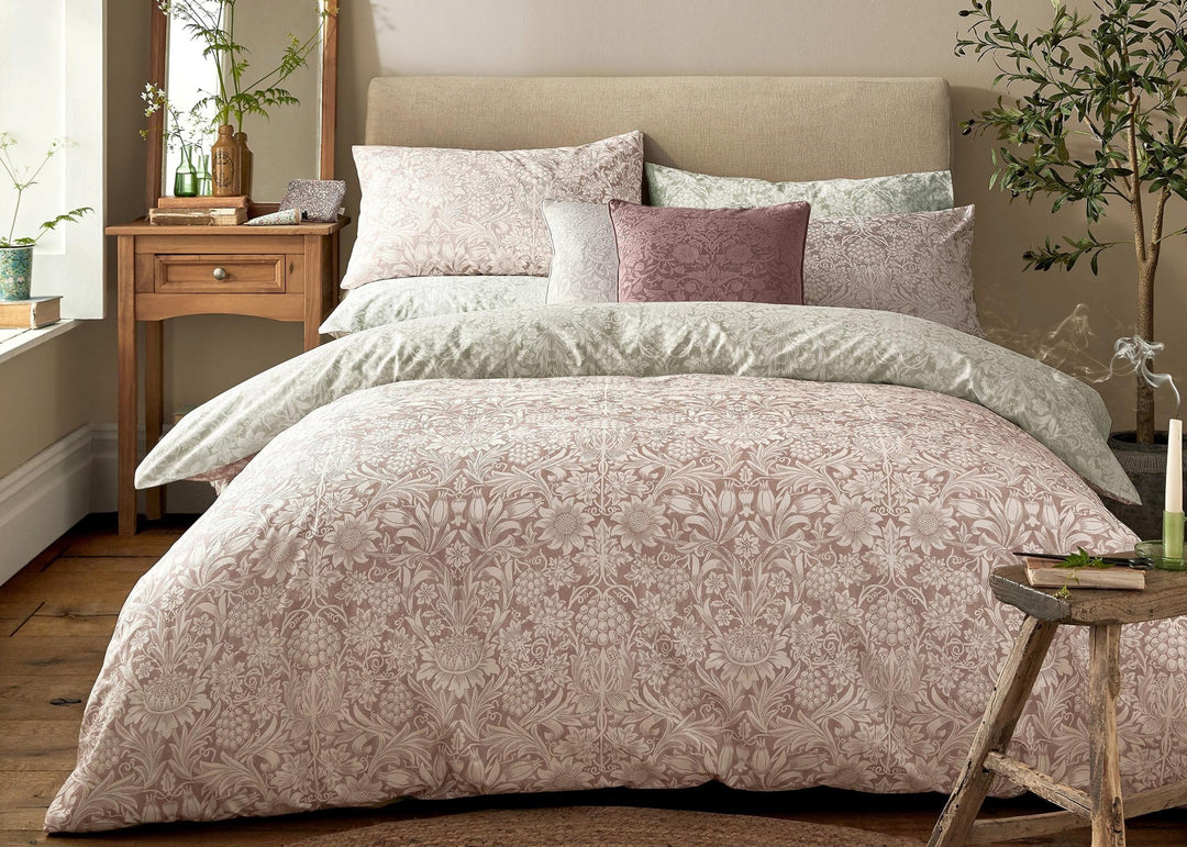 William Morris At Home "Sunflower" Duvet Cover Set in Clay