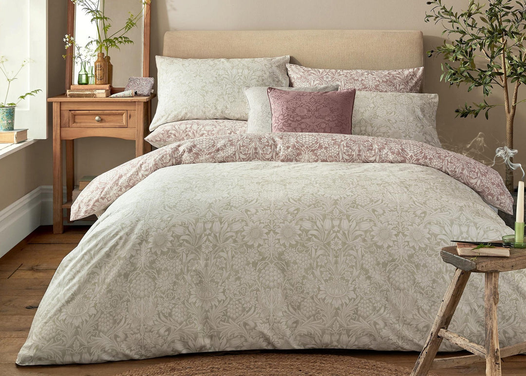William Morris At Home "Sunflower" Duvet Cover Set in Clay