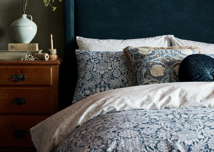 William Morris At Home "Sunflower" Duvet Cover Set in Ink