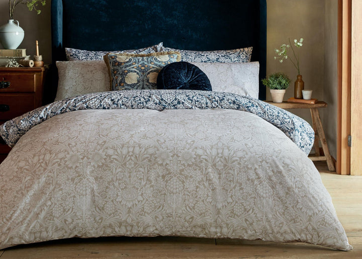William Morris At Home "Sunflower" Duvet Cover Set in Ink