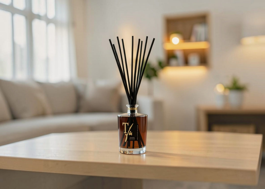 Teatro "Incenso Imperiale" Diffuser with Black Label Transparent Vase &amp;  Bamboo Sticks (3000 ml)