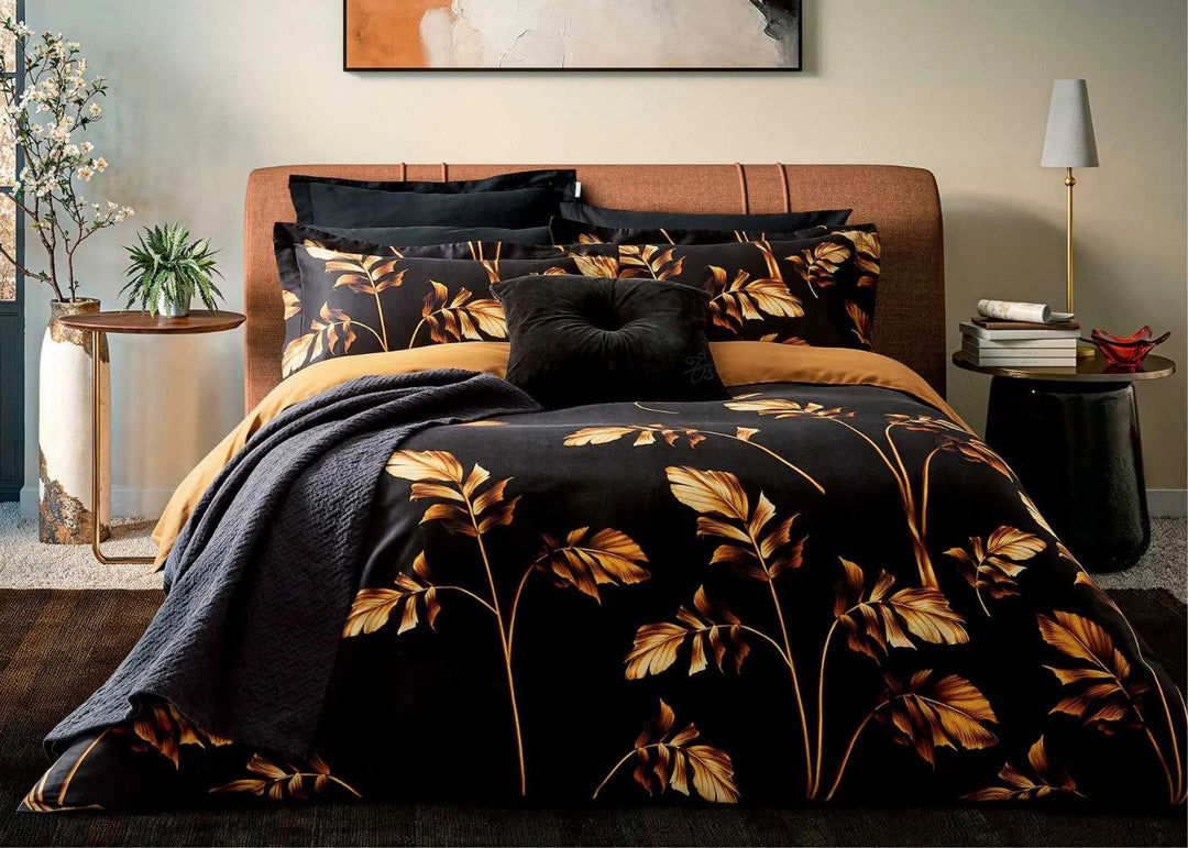 Ted Baker "Gilded Floral" Duvet Cover Set in Black