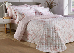 Christy "Toile" Bedspread Sets in Blush (Pink)