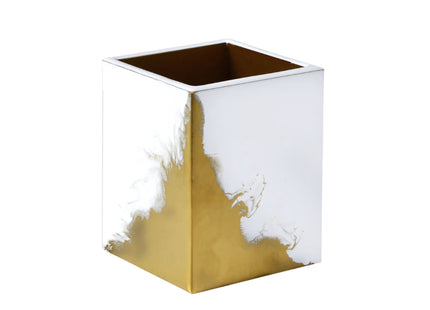 Mike + Ally "Lava" Bathroom Accessories in White & Gold