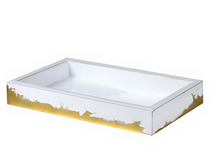 Mike + Ally "Lava" Bathroom Accessories in White & Gold