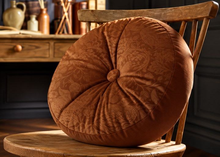 William Morris At Home "Strawberry Thief" Circular Decorative Cushion