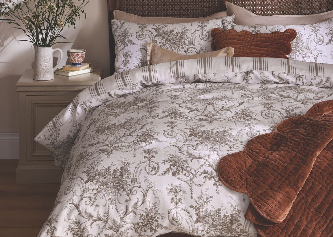 Laura Ashley "Tuileries" Duvet Cover Set in Dark Truffle