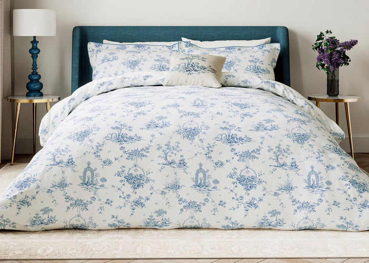 V&amp;A "Garden of Love" Duvet Cover Set in Blue