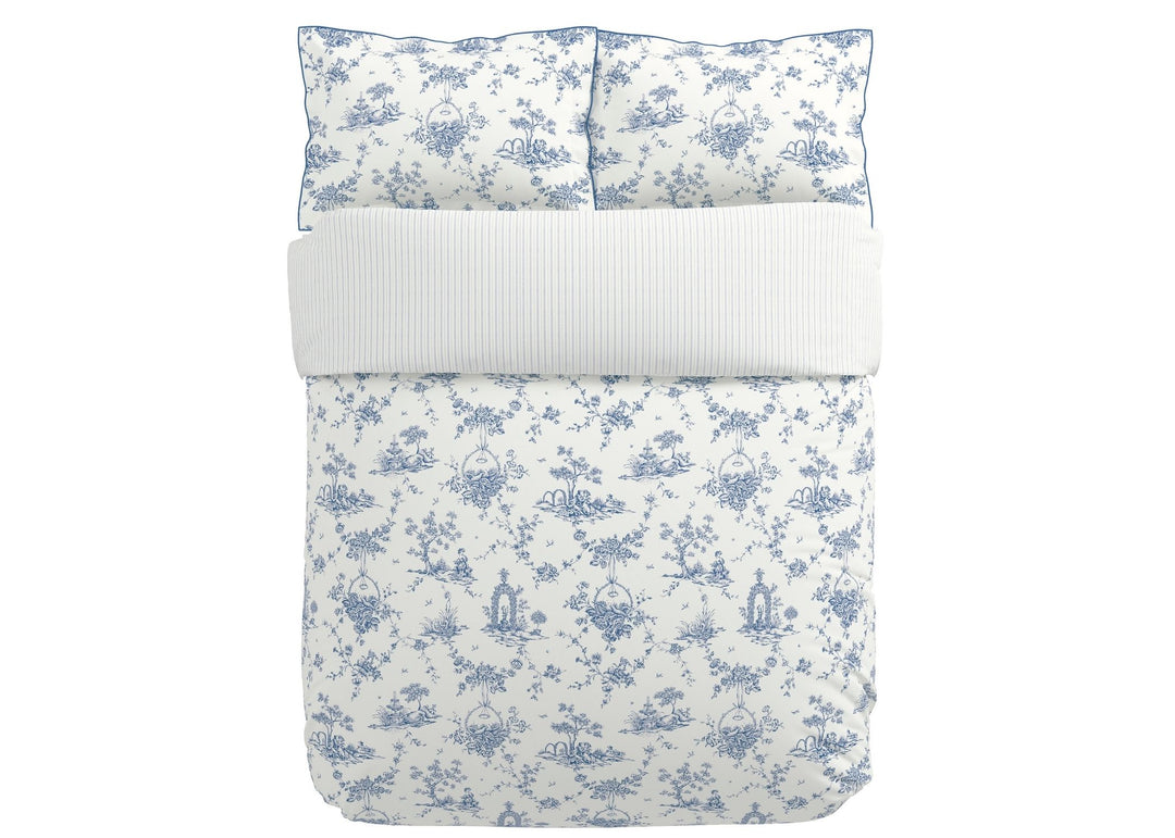 V&amp;A "Garden of Love" Duvet Cover Set in Blue