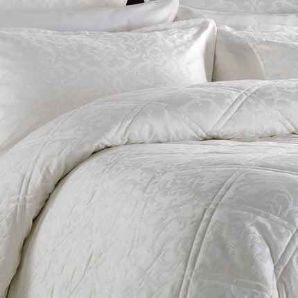 Christy "Venice" Jacquard Bedspread Sets in White