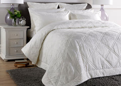 Christy "Venice" Jacquard Bedspread Sets in White