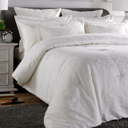 Christy "Venice" Jacquard Comforter Sets in White