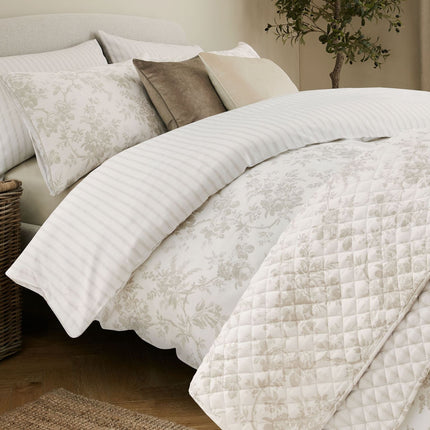Laura Ashley "Walled Garden" Duvet Cover Set in Dove Grey