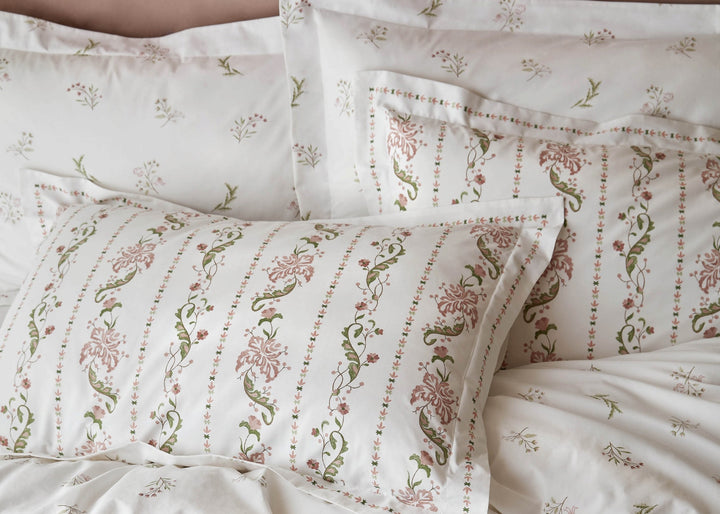 Historic Royal Palaces "Waistcoat Stripe" Duvet Cover Set in Clay Pink