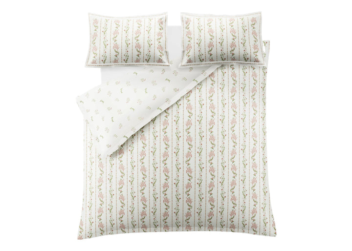 Historic Royal Palaces "Waistcoat Stripe" Duvet Cover Set in Clay Pink