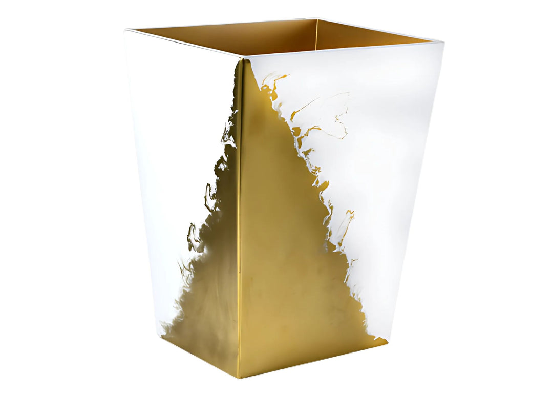 Mike + Ally "Lava" Bathroom Accessories in White &amp; Gold