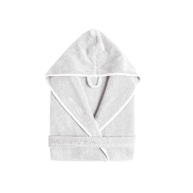 Graccioza "Bee Waffle" Kimono Bathrobe in White