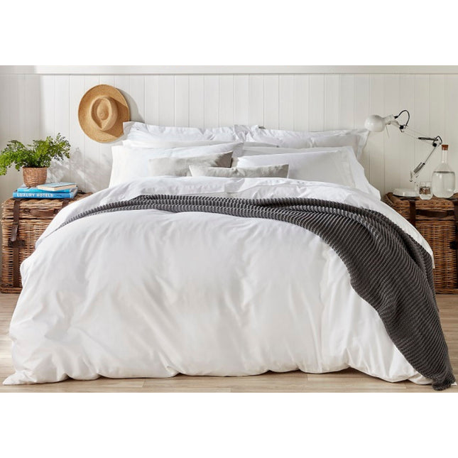 Christy "400 TC Sateen" Plain Dyed Sheets in Colour White