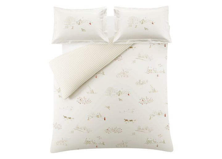 Sophie Allport "Winter Scene" Duvet Cover Set in Off White