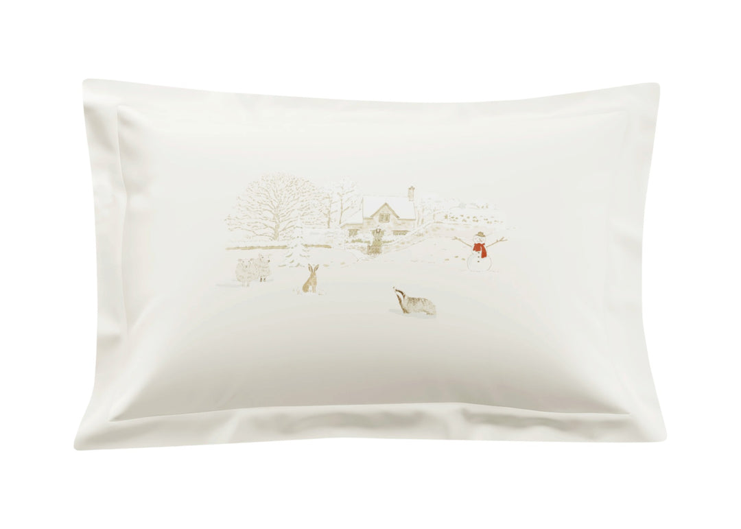 Sophie Allport "Winter Scene" Duvet Cover Set in Off White