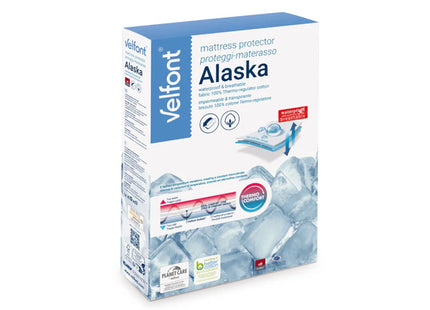 Velfont "Alaska" 100% Thermo-regulating Mattress Protector in White
