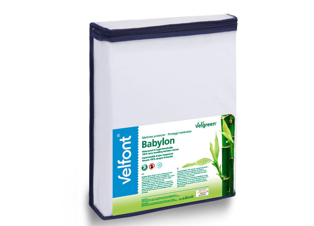 Velfont "Babylon" Bamboo Mattress Protector in White