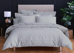 Linen Obsession "LO Opulent Embroidery" 500TC Egyptian Cotton Sateen in Silver