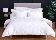 Linen Obsession "LO Opulent Embroidery" 500TC Egyptian Cotton Sateen in White