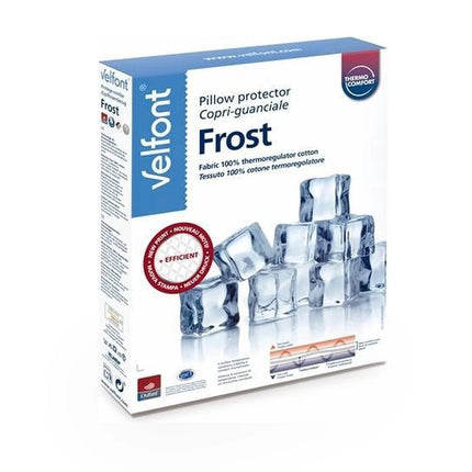 Velfont "Frost" 100% cotton Thermo-regulating pillow Protector in White