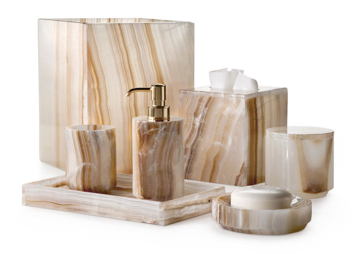 Labrazel "Ambarino" Bathroom Accessories in White/ Caramel