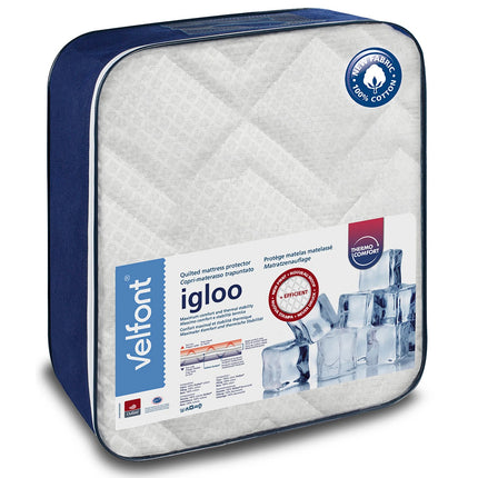 Velfont "Igloo" Thermo-regulating Quilted Mattress Protector
