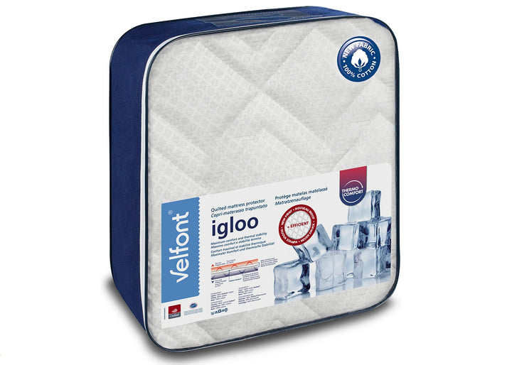 Velfont "Igloo" Thermo-regulating Quilted Mattress Protector