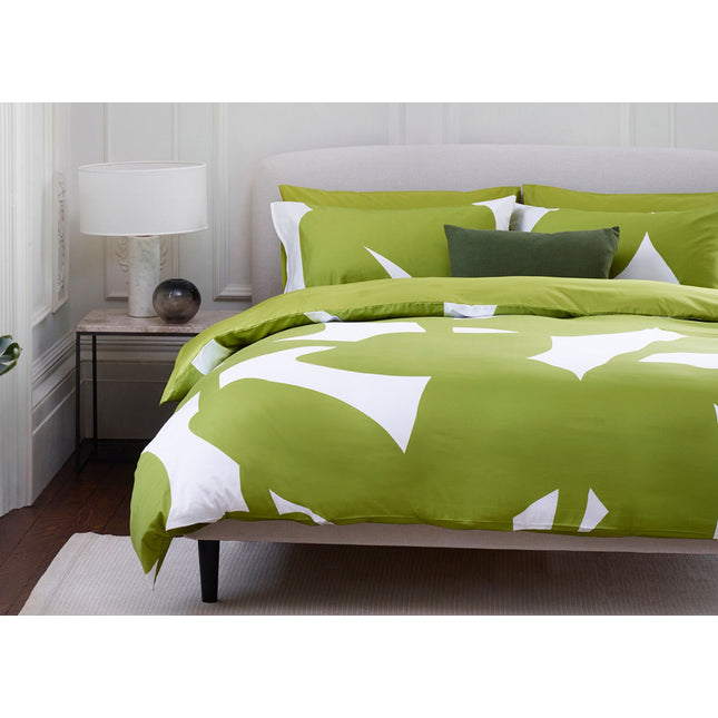 Jasper Conran "Floral Leaf Print" Duvet Cover Set in Spinach