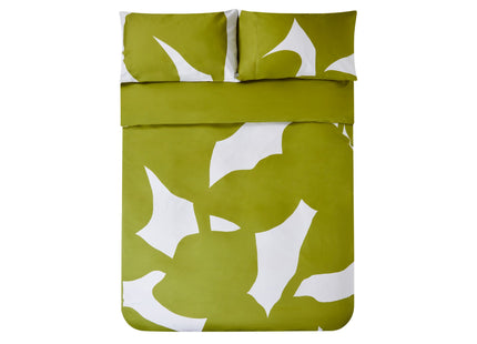 Jasper Conran "Floral Leaf Print" Duvet Cover Set in Spinach Green