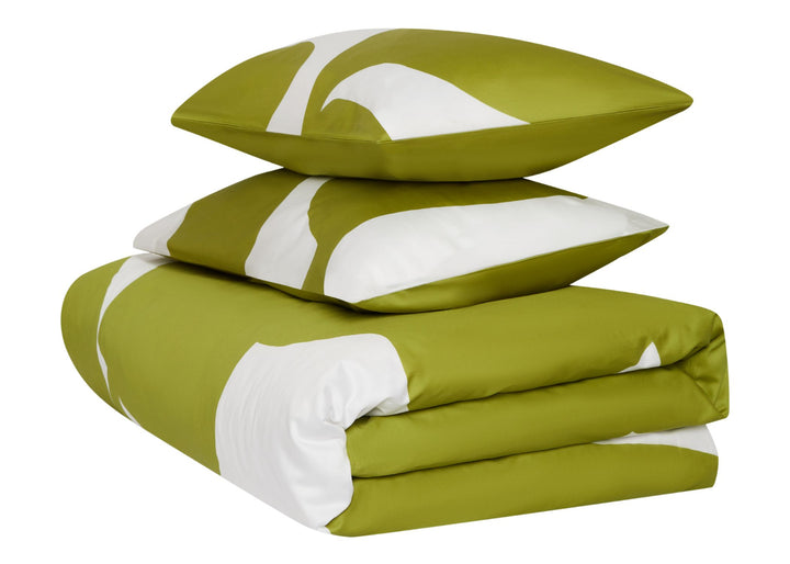 Jasper Conran "Floral Leaf Print" Duvet Cover Set in Spinach Green