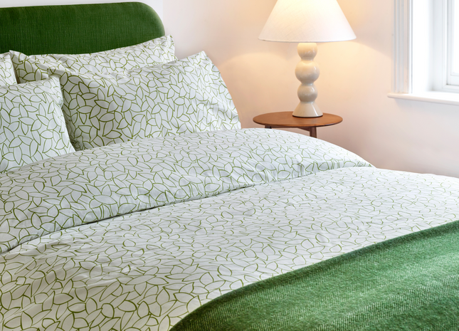 Jasper Conran "Mini Leaves" Duvet Cover Set in Spinach Green