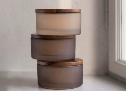 Mette Ditmer "Modest Glass" Bathroom Accessories in Walnut