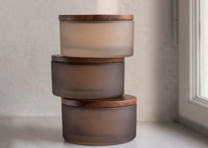 Mette Ditmer "Modest Glass" Bathroom Accessories in Walnut