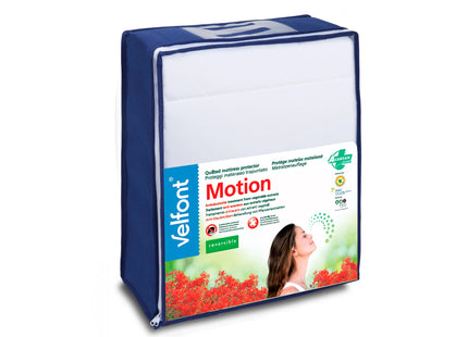 Velfont "Motion Reversible" Quilted Mattress Protector in White
