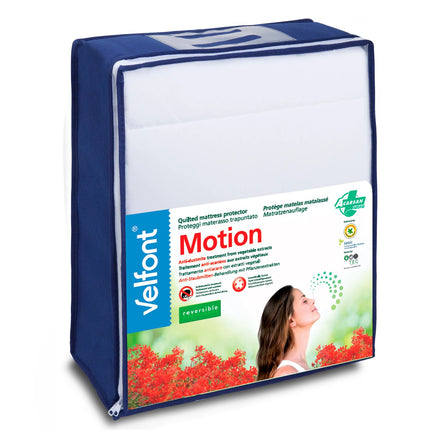 Velfont "Motion Reversible" Quilted Mattress Protector in White