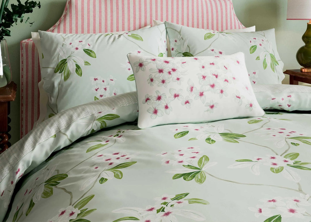 Sanderson "Oleander" Duvet Cover Set in Aqua