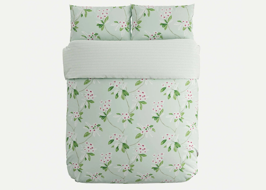 Sanderson "Oleander" Duvet Cover Set in Aqua