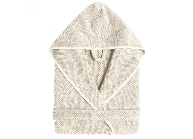 Graccioza "Bee Waffle" Kimono Bathrobe in Natural